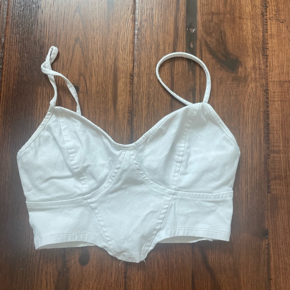 White small crop top